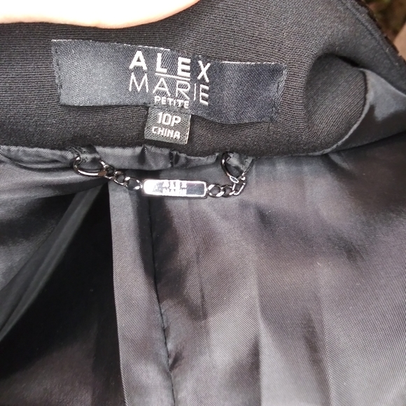 Alex Marie Black Sparkly Sequin Trimmed, Special Occasion/Black Tie Blazer - Picture 11 of 13